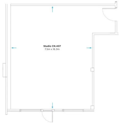 Floor plan of full time office workspace in Canalot studios