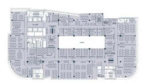 Floor plan of full time office workspace in Orega 70 Gracechurch Street