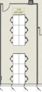 Floor plan of full time office workspace in Studio Y