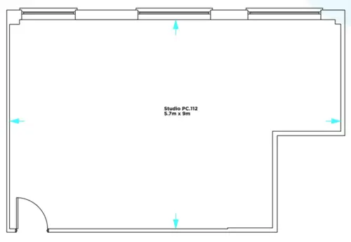 Floor plan of full time office workspace in The Light Box