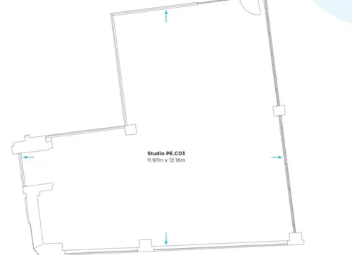 Floor plan of full time office workspace in Parkhall Business Centre