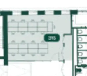 Floor plan of full time office workspace in X And Why Arding & Hobbs