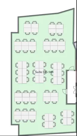 Floor plan of full time office workspace in Orega High Holborn