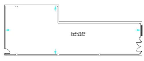 Floor plan of full time office workspace in The Light Box