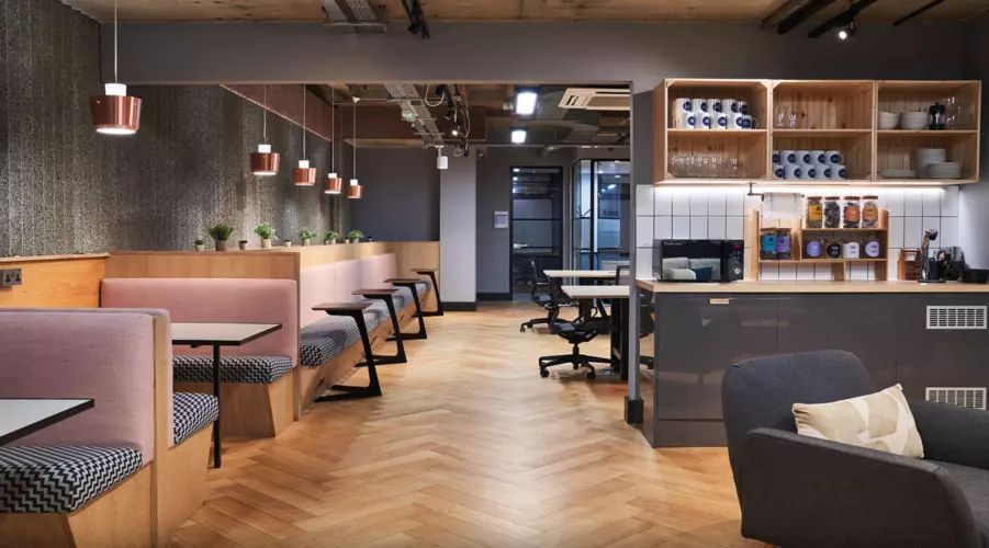 Kitchen Area and Breakout Space at Work.Life Liverpool Street