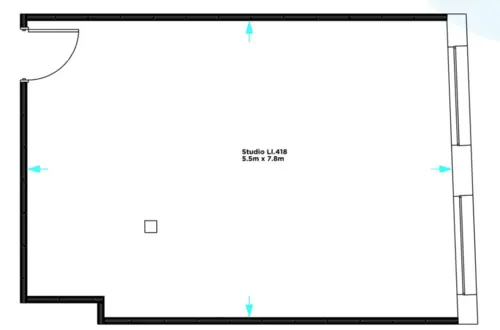 Floor plan of full time office workspace in The Print Rooms