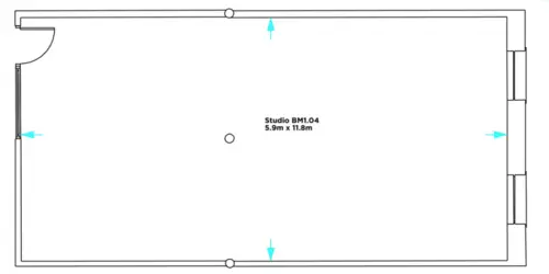 Floor plan of full time office workspace in Barley Mow Centre