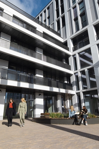 Building exterior of Mirror Works