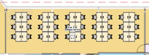 Floor plan of full time office workspace in Fora Shoreditch Great Eastern