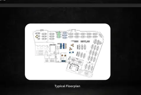 Floor plan of full time office workspace in 1 Aldgate
