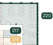 Floor plan of full time office workspace in X+Why Foundry