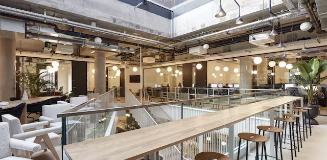 Coworking area at LABS Hawley Wharf