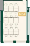 Floor plan of full time office workspace in Chiswick Works