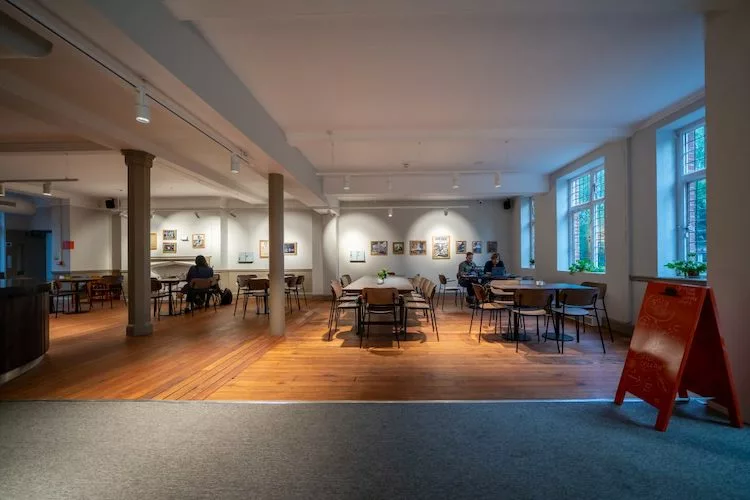 Coworking area and breakout space in Oxford House 