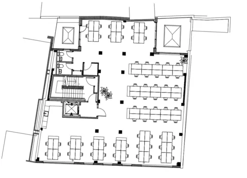 Floor plan of full time office workspace in X+Why The Fulwood