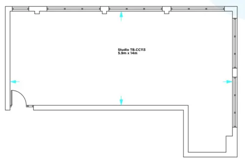 Floor plan of full time office workspace in The Biscuit Factory
