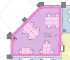 Floor plan of full time office workspace in Runway East Brighton