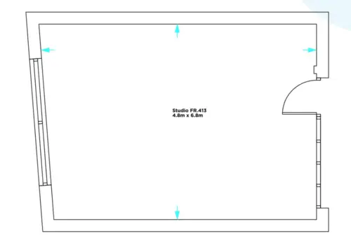 Floor plan of full time office workspace in The Frames