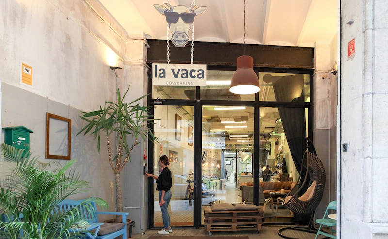 The entrance area at La Vaca Coworking