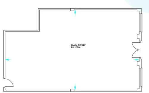 Floor plan of full time office workspace in The Light Box