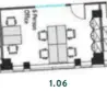 Floor plan of full time office workspace in Industrious 24 Chiswell Street
