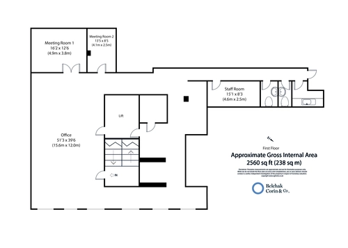 Floor plan of full time office workspace in Holywell Lane