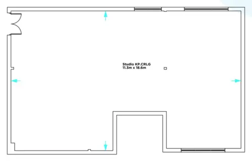 Floor plan of full time office workspace in Kennington Park