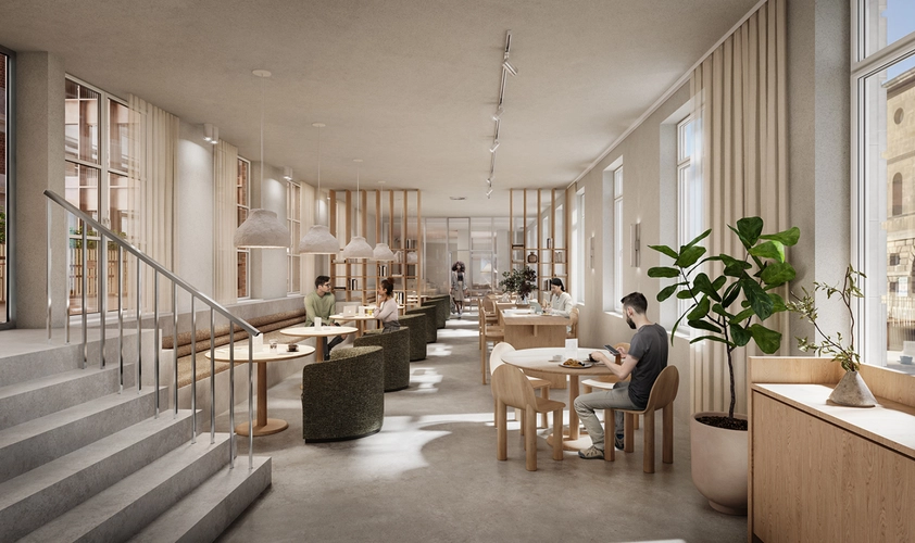 Coworking area and breakout space in FORA Chancery House