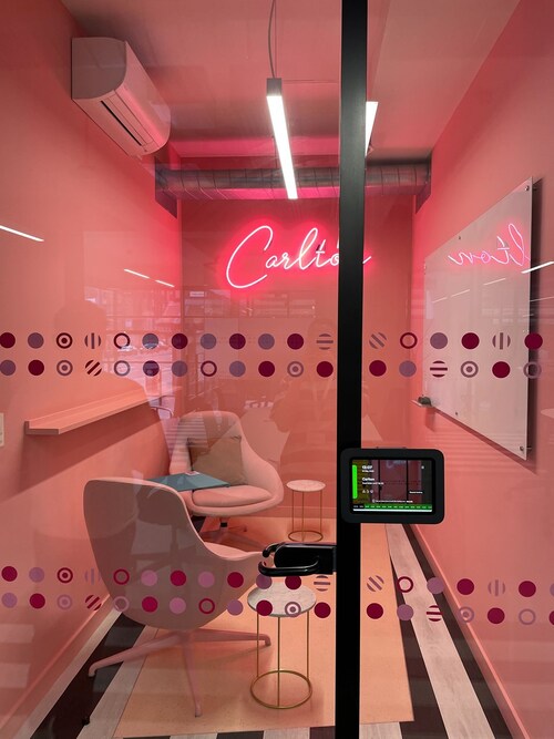 Meeting room at Huckletree Ancoats, Manchester