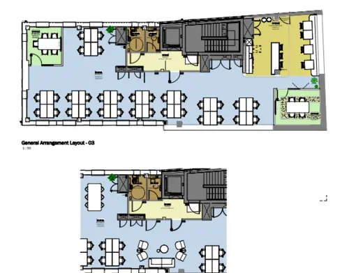Floor plan of full time office workspace in 150 Borough High Street