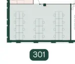 Floor plan of full time office workspace in X+Why Foundry