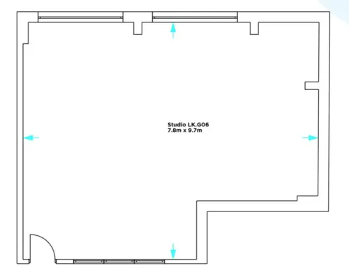 Floor plan of full time office workspace in Lock Studios