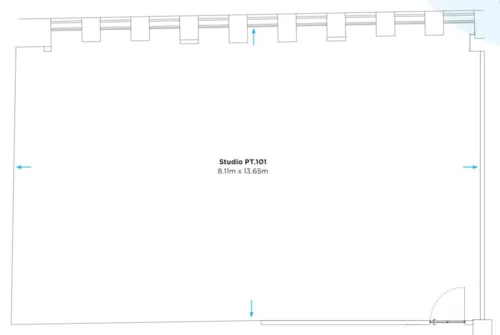 Floor plan of full time office workspace in Portsoken House