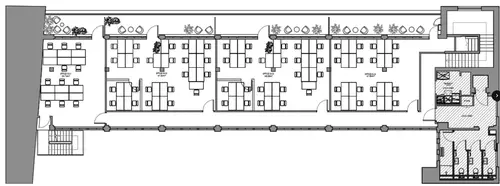Floor plan of full time office workspace in 35 Luke Street