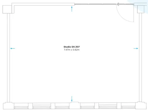 Floor plan of full time office workspace in The Shepherds Building