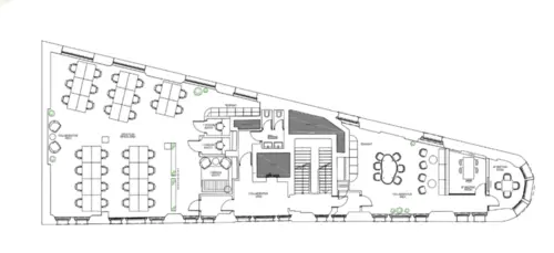 Floor plan of full time office workspace in Flat Iron