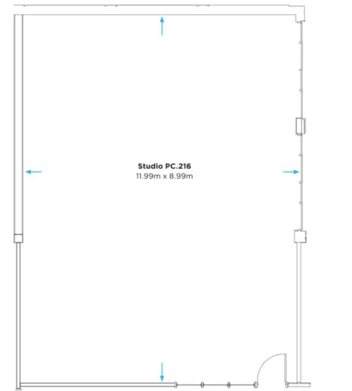 Floor plan of full time office workspace in The Light Box