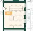 Floor plan of full time office workspace in X And Why Bloomsbury