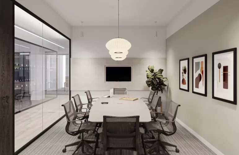 Kitchen in Industrious 77 Coleman St