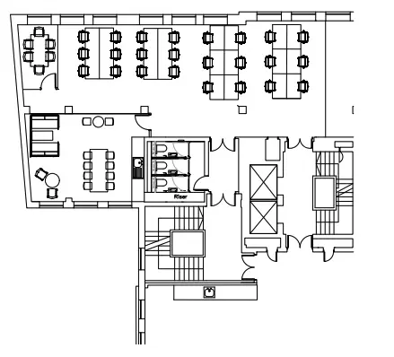 Floor plan of full time office workspace in Eoffice Holborn