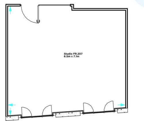Floor plan of full time office workspace in The Frames