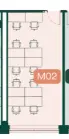 Floor plan of full time office workspace in Chiswick Works