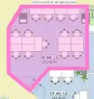 Floor plan of full time office workspace in Runway East Brighton
