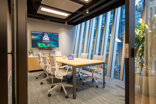 Meeting room for hire in Liverpool Street in Industrious at 70 St Mary Axe