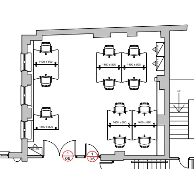Floor plan of full time office workspace in Argyll 23 Berkeley Square