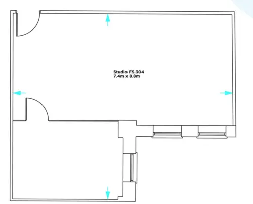 Floor plan of full time office workspace in Fleet Street Workspace 