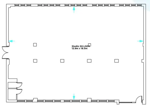 Floor plan of full time office workspace in The Shepherds Building