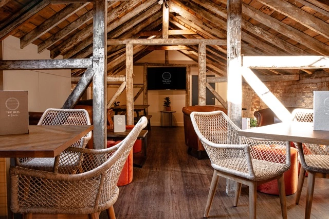 Coworking area and breakout space in The Hub on Verulam