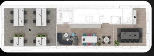Floor plan of full time office workspace in Park Street