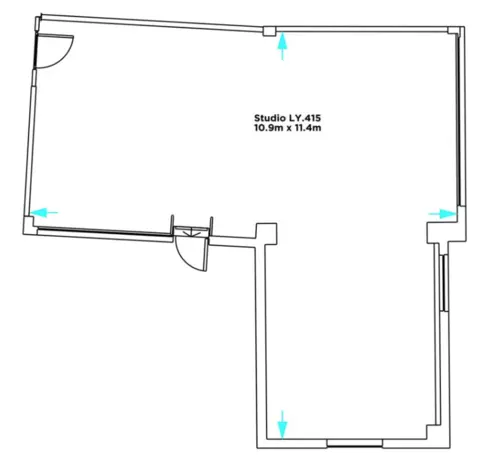 Floor plan of full time office workspace in Leroy House